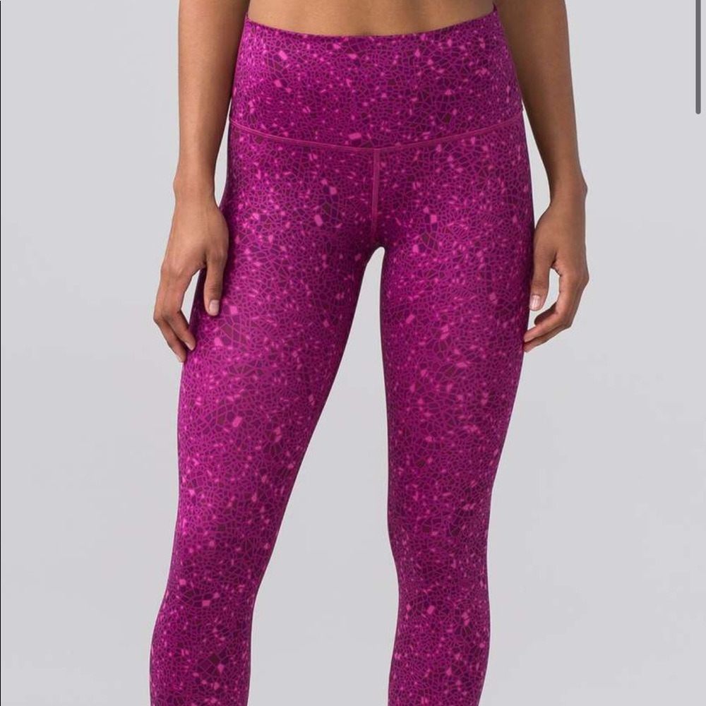 Lululemon Pink Geometric Prism Leggings Size 6